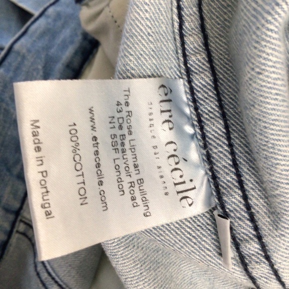 Etre Cecile denim Jean jacket medium women Portugal London France flamingo - Picture 9 of 12